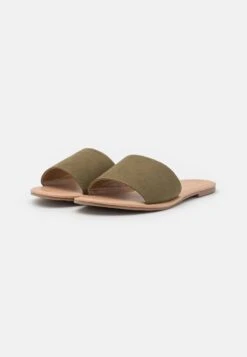 Anna Field 2 PACK - Pantolette Flach - Khaki/gold -Anna Field Verkäufe 532340f582ed478782893b4cafdee7fa