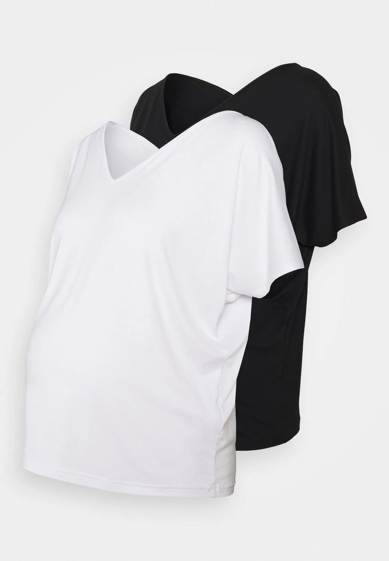 2 PACK - T-Shirt Basic - White/black