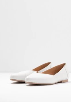 Anna Field LEATHER BALLERINAS - Klassischer Ballerina - White -Anna Field Verkäufe f7f37b83ed6c41218f3d1936e7c1a59a
