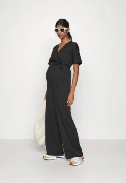SHORT SLEEVE WRAP JUMPSUIT - Jumpsuit - Black -Anna Field Verkäufe fc1d3335499d4586a58feb41a2e6c276